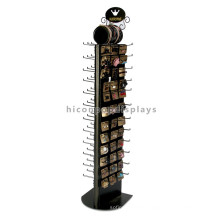 Multi-Function Retail Store Advertising Metal Floor Standing Fashion Hair Accessories Display Stand